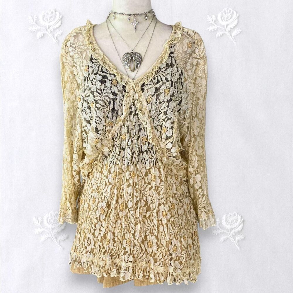 Elegant Lace Blouse - Cream